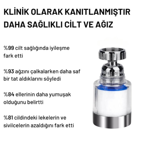 Gonzare™ Filtreli 360° Döner Musluk Başlığı